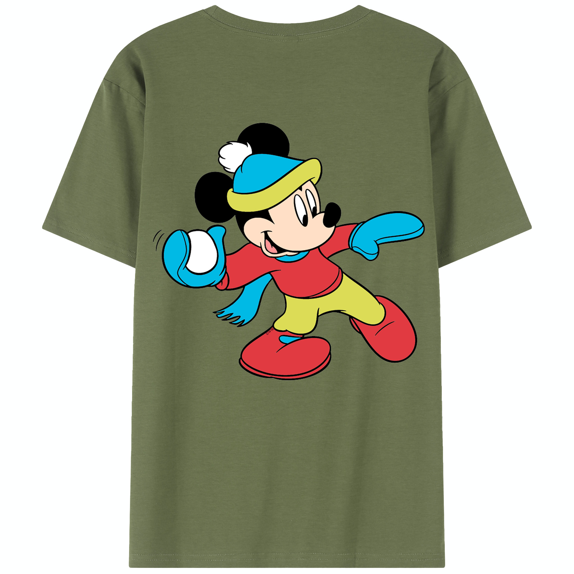 （画像用） ミッキーマウス Mickey Mouse 綿100％半袖Tシャツ（背面プリント）